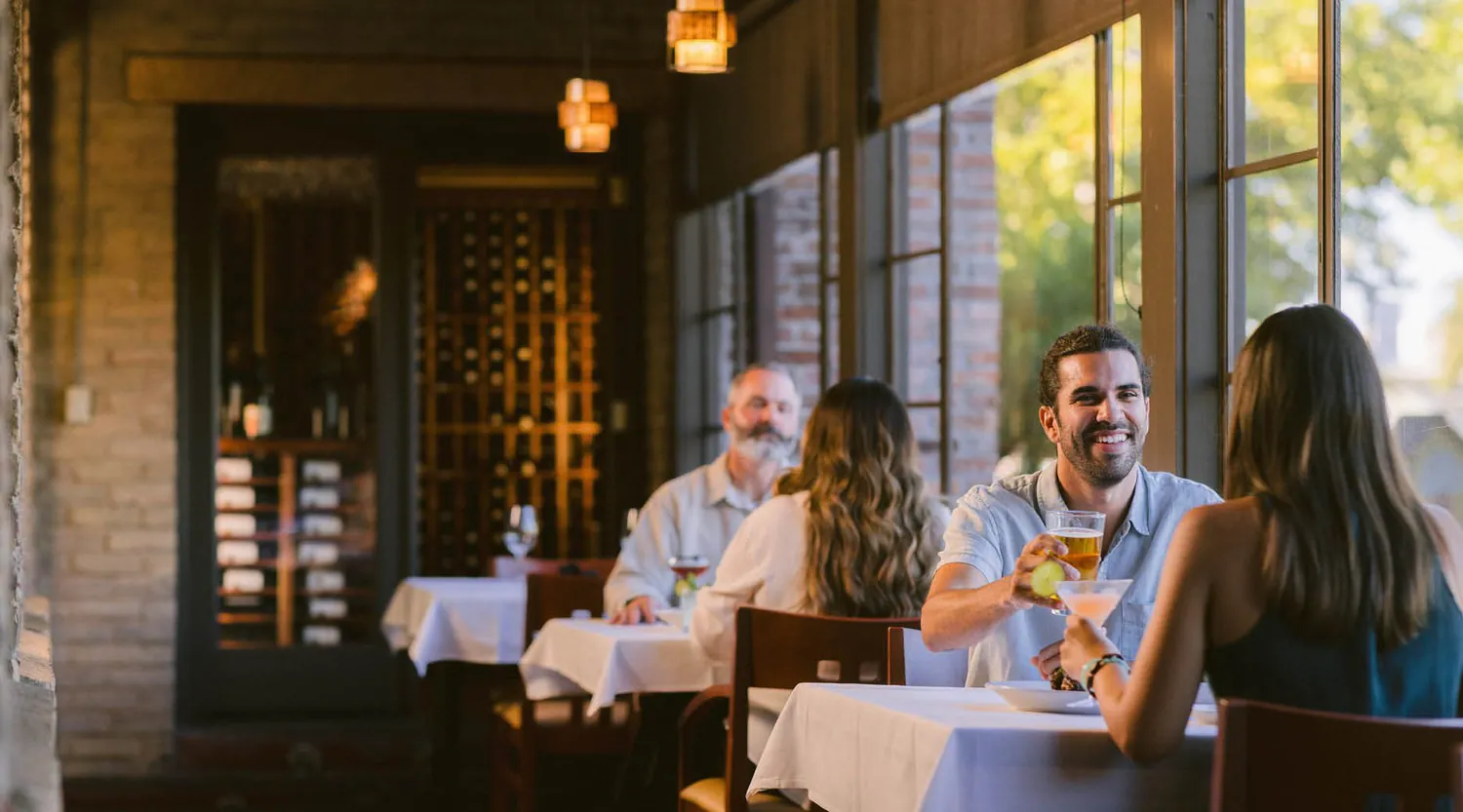 A couple dining at Paso Robles Inn